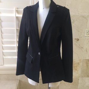 WHBM Black Military Style Blazer Sz 6
